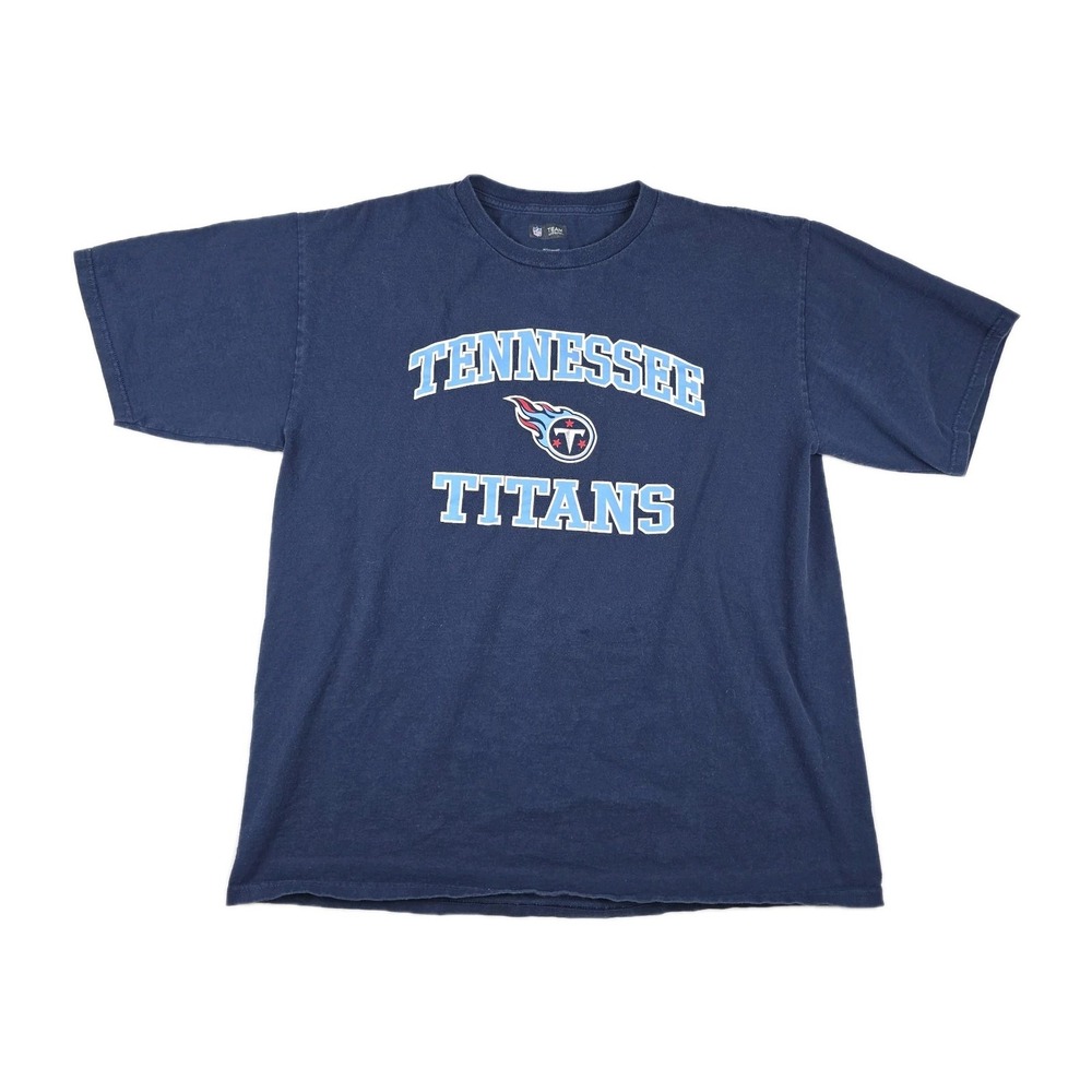 NFL Team Apparel Tennessee Titans Graphic T-Shirt Mens XL Navy Blue Short Sleeve